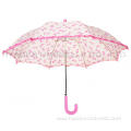 Girl Cute Frill Auto Open Kids Umbrella